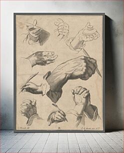 Πίνακας, Studies of hands (from the album artis apellae liber)