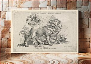 Πίνακας, Studies of Lions, Plate 4 from "Cahier des Desseins Diverses Animeaux"