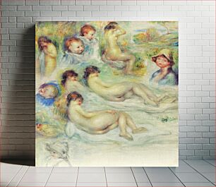Πίνακας, Studies of Pierre Renoir; His Mother, Aline Charigot; Nudes; and Landscape (1885-1886) by Pierre-Auguste Renoir