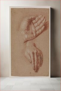 Πίνακας, Studies of two hands by Karel Van III Mander