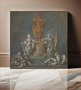 Πίνακας, Study for a Monument to a Princely Figure by François Boucher