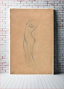 Πίνακας, Study for a standing female nude to the left by Gustav Klimt