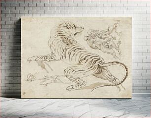 Πίνακας, Study for a Tiger and Monkeys