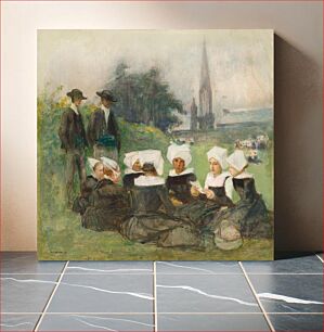 Πίνακας, Study for "Breton Women at a Pardon" (ca. 1887) by Pascal Adolphe Jean Dagnan Bouveret