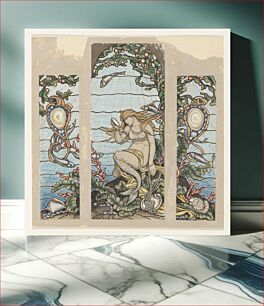 Πίνακας, Study for "The Mermaid Window," A.H. Barney Residence, New York, NY, Elihu Vedder