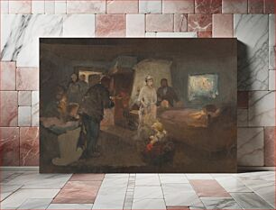 Πίνακας, Study for the painting 'sick mother', Maximilian Kurth