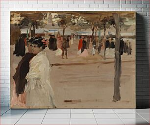 Πίνακας, Study for the shore road in san telmo, seville, 1881, by Albert Edelfelt