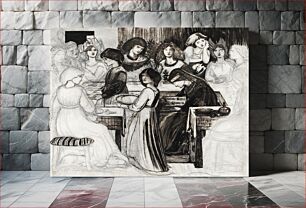 Πίνακας, Study for The Wedding Feast of Sir Degrevaunt by Sir Edward Burne–Jones