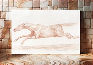 Πίνακας, Study of a Racehorse in Action: Galloping to Left, a Semi-Anatomical Study, with Skin Flayed to Show Action of Muscles by George Stubbs (1724-1806)