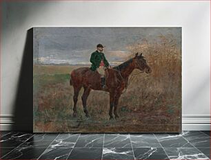 Πίνακας, Study of a rider on a horse by László Mednyánszky
