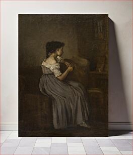 Πίνακας, Study of a seated girl by David Jacobsen