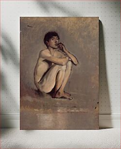 Πίνακας, Study of a seated nude of a young man by László Mednyánszky