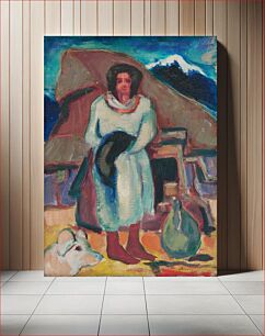 Πίνακας, Study of a village girl in front of a cottage by Zolo Palugyay