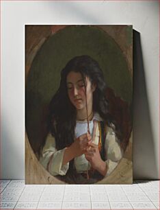 Πίνακας, Study of a Young Girl, Pont Aven, Frederic Arthur Bridgman