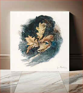 Πίνακας, Study of an Oak Leaf (1819–1900) illustration by John Ruskin