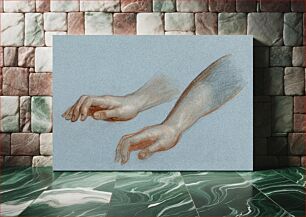 Πίνακας, Study of Angel's Hand for "Mercy's Dream" (1857) by Daniel Huntington