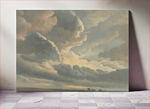Πίνακας, Study of Clouds with a Sunset near Rome; Simon Alexandre Clément Denis (1786-1801)