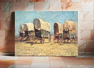 Πίνακας, Study of Covered Wagons (possibly 1871) by Samuel Colman