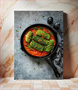 Πίνακας, Stuffed Cabbage Rolls in Tomato Sauce Λαχανοντολμάδες γεμιστά σε σάλτσα ντομάτας