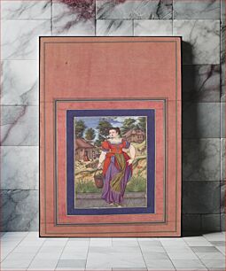 Πίνακας, "Summer, from a Series of the Four Seasons", Folio from the Davis Album, attributed to 'Ali Quli Jabbadar