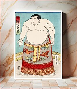 Πίνακας, Sumo wrestler (1868 - 1900) vintage Ukiyo-e style
