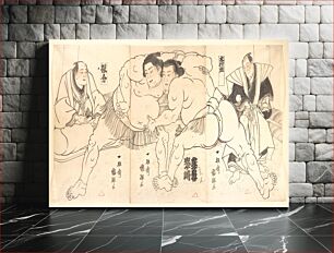 Πίνακας, Sumo Wrestling by Utagawa Kuniteru