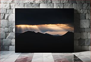 Πίνακας, Sun Rays over Mountains Ακτίνες Ήλιου πάνω από Βουνά