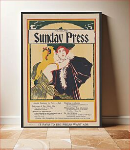 Πίνακας, Sunday Press. Special features for Nov. 1, 1896