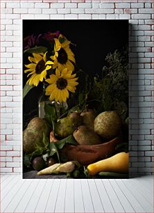 Πίνακας, Sunflowers and Harvest Ηλίανθοι και Συγκομιδή