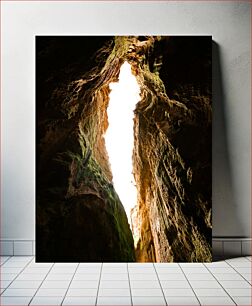 Πίνακας, Sunlight Through Rock Crevice Το φως του ήλιου μέσω της ρωγμής του βράχου