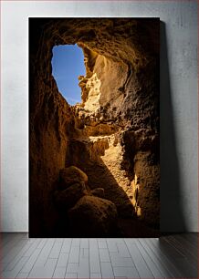 Πίνακας, Sunlight Through the Cave Το φως του ήλιου μέσα από τη σπηλιά