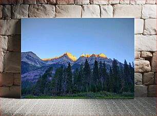 Πίνακας, Sunlit Mountain Peaks Ηλιοφωτισμένες βουνοκορφές