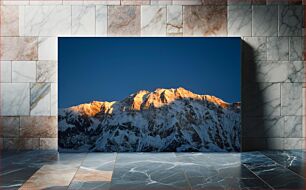 Πίνακας, Sunlit Snowy Mountain Ηλιοφώτιστο Χιονισμένο Βουνό