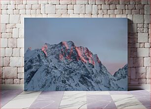 Πίνακας, Sunlit Snowy Mountains Ηλιόλουστα Χιονισμένα Βουνά