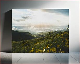 Πίνακας, Sunlit Valley Landscape Τοπίο ηλιόλουστης κοιλάδας