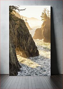 Πίνακας, Sunrise Over Coastal Cliffs Ανατολή ηλίου πάνω από παράκτιους βράχους