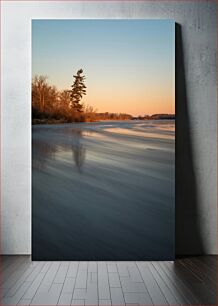 Πίνακας, Sunrise Over Icy River Ανατολή ηλίου πάνω από τον παγωμένο ποταμό