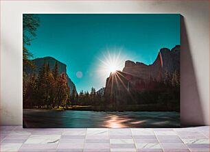 Πίνακας, Sunrise Over Mountain Landscape Ανατολή πάνω από ορεινό τοπίο