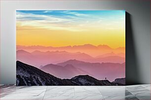 Πίνακας, Sunrise Over Mountain Range Ανατολή ηλίου πάνω από την οροσειρά