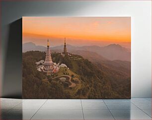 Πίνακας, Sunrise over Pagodas Ανατολή ηλίου πάνω από Παγόδες