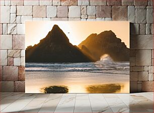 Πίνακας, Sunrise Over Rocky Coast Ανατολή ηλίου πάνω από τη βραχώδη ακτή