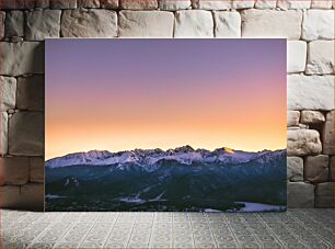 Πίνακας, Sunrise Over Snow-Capped Mountains Ανατολή ηλίου πάνω από χιονισμένα βουνά