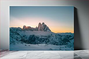 Πίνακας, Sunrise Over Snowy Mountains Ανατολή ηλίου πάνω από τα χιονισμένα βουνά