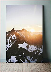 Πίνακας, Sunrise over Snowy Mountains Ανατολή ηλίου πάνω από τα Χιονισμένα Όρη