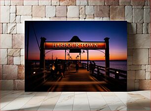 Πίνακας, Sunset at Harbour Town Pier Ηλιοβασίλεμα στην προβλήτα της πόλης του λιμανιού