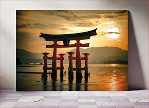 Πίνακας, Sunset at Itsukushima Shrine Ηλιοβασίλεμα στο ναό Itsukushima