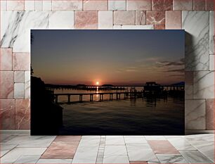 Πίνακας, Sunset at the Dock Ηλιοβασίλεμα στην αποβάθρα