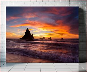 Πίνακας, Sunset at the Rocky Shore Ηλιοβασίλεμα στο Rocky Shore