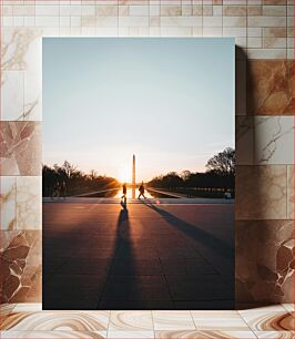 Πίνακας, Sunset at Washington Monument Ηλιοβασίλεμα στο μνημείο της Ουάσιγκτον