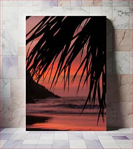 Πίνακας, Sunset Beach Scene Ηλιοβασίλεμα Παραλία Σκηνή
